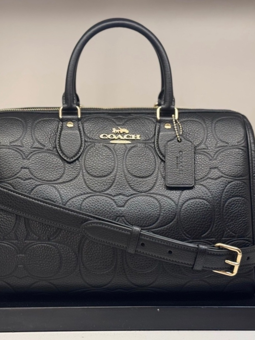 Like New Coach Rowan Large Embossed Hard To Find